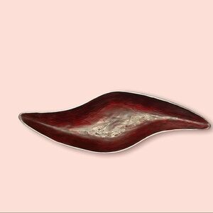 Decorative Polished Aluminum Lined With Glossy Enamel Tray